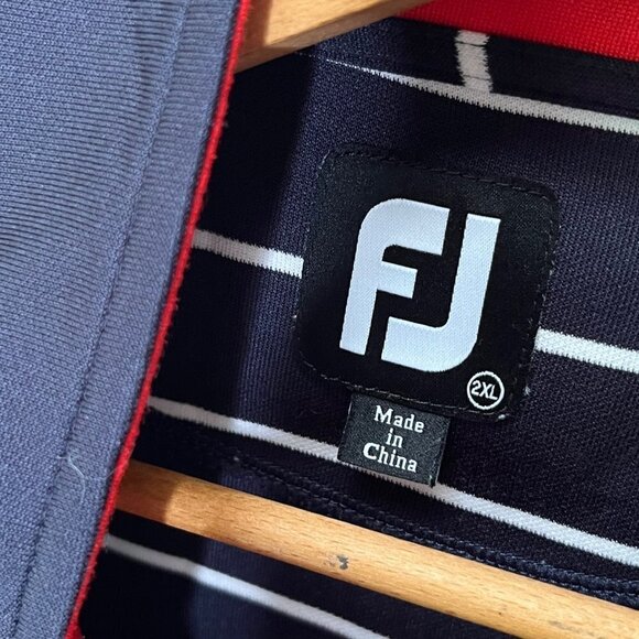 FootJoy Long‎ Sleeve Striped 1/4 zip Shirt- Size 2XL - Picture 5 of 5
